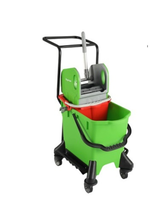 Carucioare curatenie - Carucior de curatenie cu suport sac gunoi, verde, 32 l