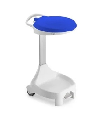 Carucior din plastic cu capac pentru sac de 120 L, capac alb [1]