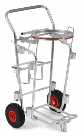 Carucioare colectare deseuri - Carucior galvanizat pentru sac de 120 l, curatenie stradala