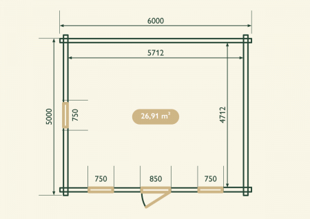 Casuta de gradina Carmenere 6×5m [2]
