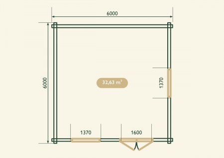 Casuta de gradina Nocera 6×6m [3]