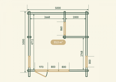 Casuta de gradina Chardonnay 5×5m [6]