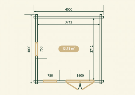 Casuta de gradina Giro 4x4m [1]