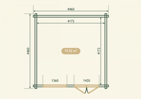 Casuta de gradina Merlot 4.5x4.5m [1]
