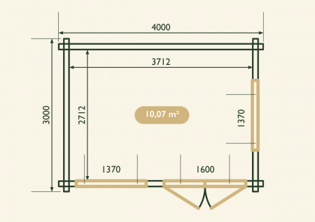 Casuta de gradina Marselan 4×3m [2]