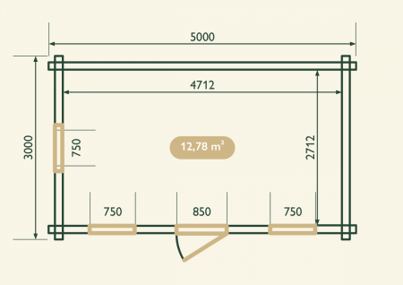 Casuta de gradina Malbec 5x3m [2]