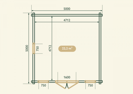Casuta de gradina Barbera 5×5m [6]