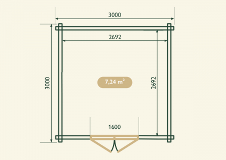 Casuta de gradina Airén 3×3m [5]