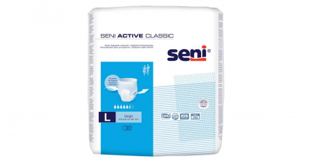 Scutece adulti - Chilot absorbant elastic Seni Active Classic, L, 30 buc