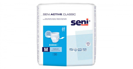 Scutece adulti - Chilot absorbant elastic Seni Active Classic, M, 30 buc