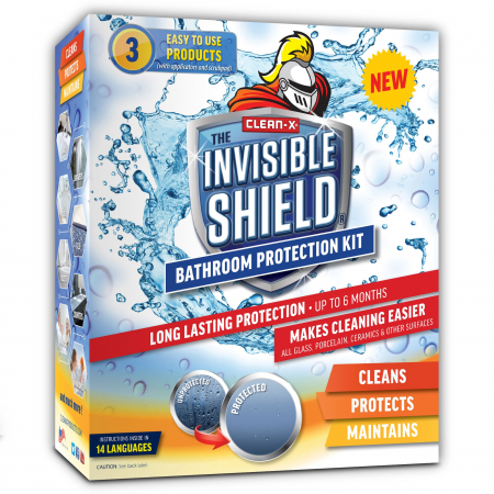Solutie anticalcar - CLEAN X Kit protectie baie 3 in 1, Invisible Shield