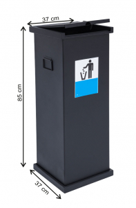 COLECTARE SELECTIVA - Cos colectare selectiva cu capac, metalic, 115 L