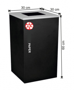 COLECTARE SELECTIVA - Cos colectare selectiva, metalic, 54 L