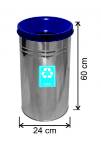 COLECTARE SELECTIVA - Cos colectare selectiva, inox, 27 L