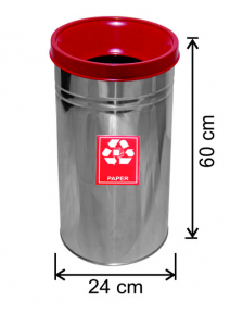 COLECTARE SELECTIVA - Cos colectare selectiva, inox, 27 L