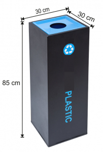 COLECTARE SELECTIVA - Cos colectare selectiva, metalic, 54 L