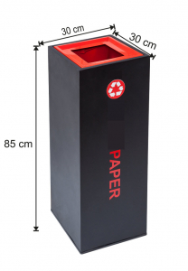 COLECTARE SELECTIVA - Cos colectare selectiva, metalic, 54 L