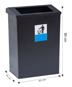 COLECTARE SELECTIVA - Cos colectare selectiva, metalic, 115 L