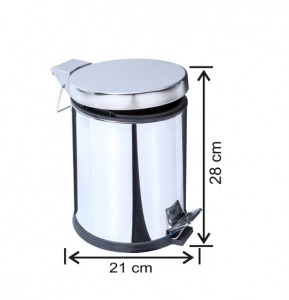 Cos de gunoi cu pedala, inox, 5 L [1]