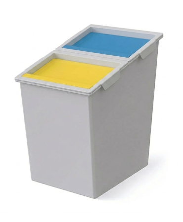 SUPER PROMOTII - Cos gunoi colectare selectiva cu 2 compartimente, 30 L