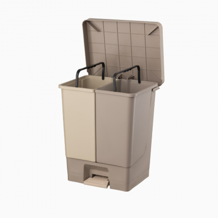 Cos gunoi cu pedala, CEX DUO, crem, 50 l [1]