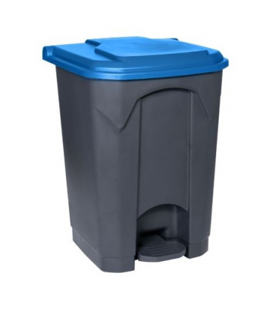 Accesorii pe coduri de culori - Cos gunoi cu pedala, CEX CUBE ECO, 45 l, albastru