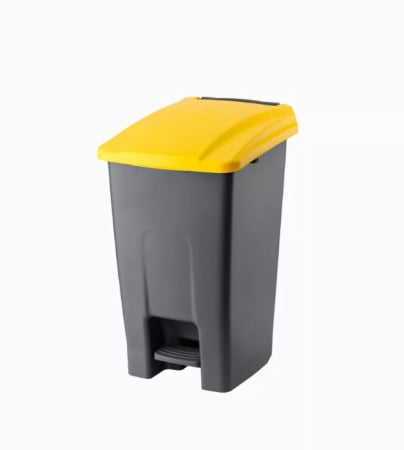 COLECTARE SELECTIVA - Cos gunoi cu pedala, CEX CUBE ECO, 50 l, galben