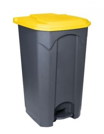 Accesorii pe coduri de culori - Cos gunoi cu pedala, CEX CUBE ECO, 87 l, galben