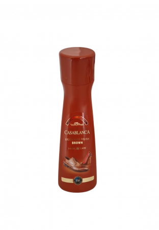 Intretinere incaltaminte - Crema lichida pentru pantofi, Maro, 75 ml, Casablanca