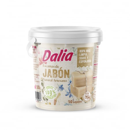Detergent de rufe - Dalia Natural, Sapun de casa fulgi pentru spalare manuala si automata, 500 g