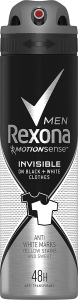 Antiperspirante - Deodorant Men Invisible on Black+White Clothes, Rexona, 150 ml
