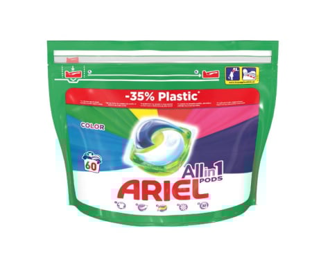 Detergent de rufe - Detergent capsule Ariel 3in1 Pods Color, 60 spalari