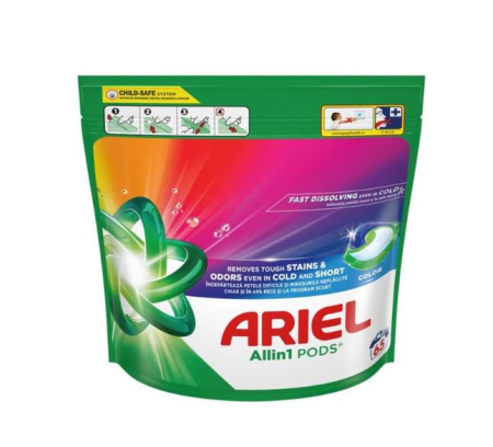Detergenti textile - Detergent capsule Ariel 3in1 Pods Color, 65 spalari