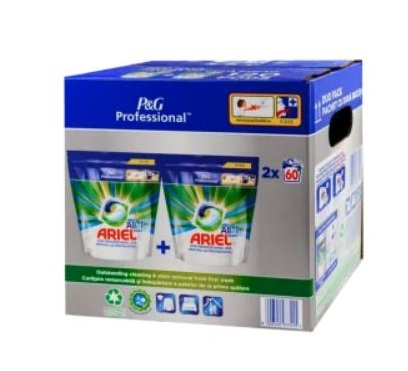 Detergent de rufe - Detergent capsule Ariel 3in1 Pods Regular, 2*60 spalari