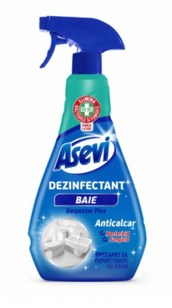 Solutie anticalcar - Detergent dezinfectant de baie, Asevi Gerpostar, 750 ml