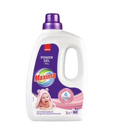 Detergent de rufe - Detergent de rufe Sano Maxima Power Gel Baby, 60 spalari, 3 L