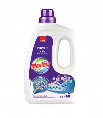 Detergent de rufe - Detergent de rufe Sano Maxima Power Gel Mountain Fresh, 60 spalari, 3 L