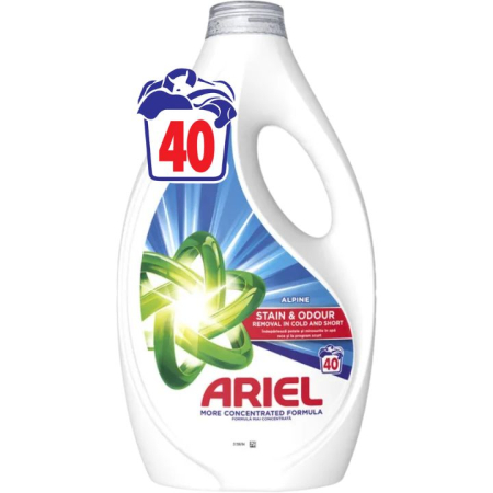 Detergent de rufe - Detergent lichid Ariel Alpine, 1.8 l, 40 spalari
