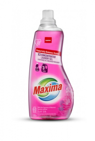 Detergent de rufe - Detergent lichid concentrat Sano Maxima Soft Silk, 1.5 l, 60 spalari