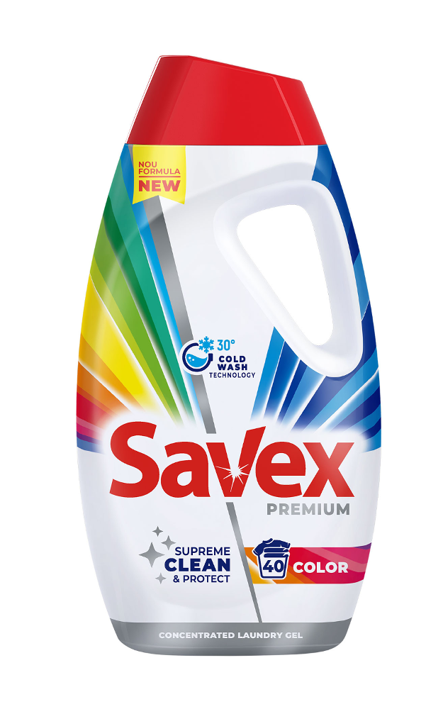 Detergent de rufe - Detergent lichid Savex Color, 40 spalari, 1.8 L