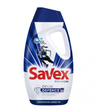 Detergent de rufe - Detergent lichid Savex Odor Defence, 38 spalari, 1.71 L