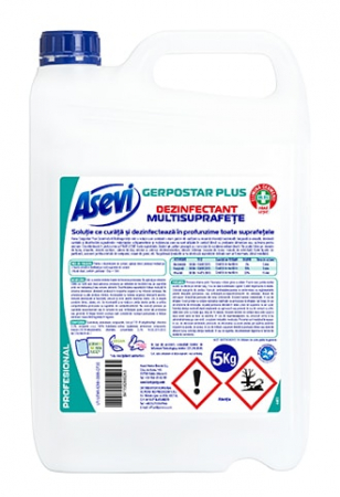 DETERGENTI, PRODUSE CURATENIE - Asevi Gerpostar Plus Dezinfectant multisuprafete, 5 L