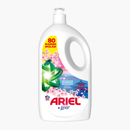 Detergenti textile - Detergent de rufe lichid Ariel Japanese Blossom, 80 spalari, 3.6 l