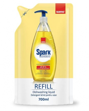 Detergenti vase - Rezerva detergent vase Sano Spark de lamaie, 700 ml