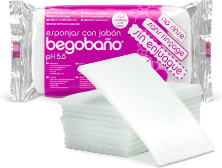 Bureti impregnati de unica folosinta - Burete de baie impregnat cu gel de dus,  unica folosinta, 10 buc/ pachet