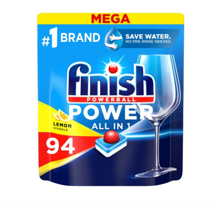 Detergent masina de spalat vase - Tablete Finish Power All In One, Lemon, 94 tablete