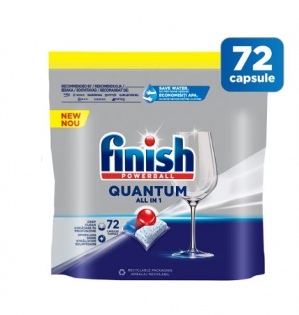 Detergent masina de spalat vase - Finish Quantum All in 1, detergent pentru masina de spalat vase, 72 tablete