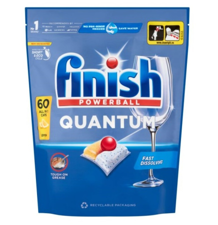 Bucatarie - Finish Quantum All in 1 Lemon, detergent pentru masina de spalat vase, 60 tablete