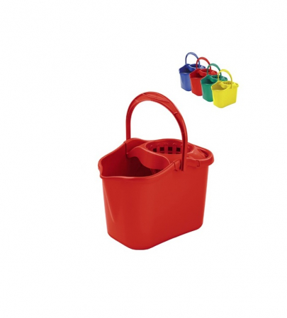 Galeti clasice - Galeata ovala, 13 L, cu storcator - rosu