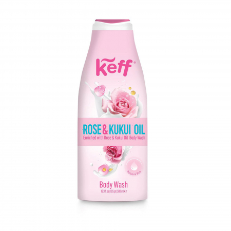 Ingrijire corp - Gel de dus Keff Rose & Kukui Oil, 500 ml